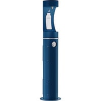 Zurn Elkay LK4400BFFRKBLU EZH2O Blue Non-Filtered Freeze Resistant Outdoor Vertical Pedestal Bottle Filling Station - Non-Refrigerated