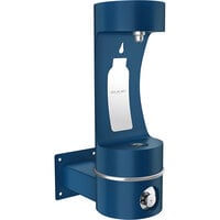 Zurn Elkay LK4405BFFRKBLU EZH2O Blue Non-Filtered Freeze Resistant Outdoor Wall Mount Bottle Filling Station - Non-Refrigerated