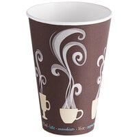 Dart DWTG16ST ThermoGuard 16 oz. Double Wall Insulated Steam Print Paper Hot Cup - 600/Case