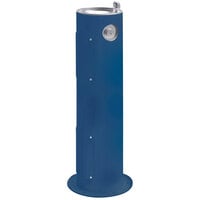 Zurn Elkay LK4400BLU Blue Non-Filtered Outdoor Vertical Pedestal Drinking Fountain - Non-Refrigerated