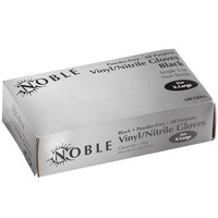 Noble Products 3 Mil Thick Black Hybrid Powder-Free Gloves - Extra Large - Box of 100