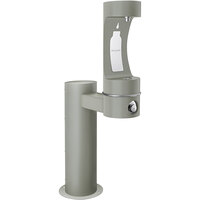 Zurn Elkay LK4410BFFRKGRY EZH2O Gray Non-Filtered Freeze Resistant Outdoor Pedestal Bottle Filling Station - Non-Refrigerated