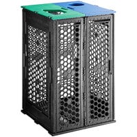 Cerobin 45 Gallon Collapsible Top Loading Dual-Stream Recycling / Compost Receptacle