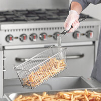 13 inch x 5 inch x 5 inch Fryer Basket with Front Hook