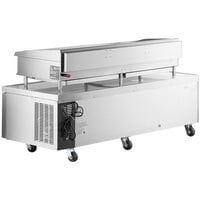 Cooking Performance Group 84 inch 4 Drawer Refrigerated Chef Base with 72 inch Gas Griddle with Thermostatic Controls - 180,000 BTU