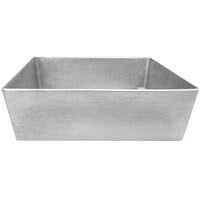 Tablecraft CW5024N Simple Solutions 1/4 Size Natural Finish Cast Aluminum Straight Sided Bowl - 3 inch Deep