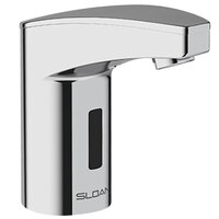 Sloan 3335160 Optima Polished Chrome Battery Powered Deck Mounted Sensor Faucet with 5 1/8" Spout and 0.35 GPM Multi-Laminar Spray Device