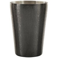 Tablecraft 10554 18 oz. Black Stainless Steel Cocktail Shaker with Acid Etching Finish