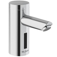 Sloan 3335149 Optima Graphite Battery Powered Deck Mounted Sensor Faucet with 5 3/8" Spout, Side Mixer, and 0.5 GPM Aerated Spray Device