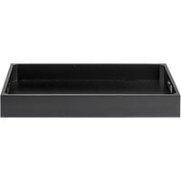Tablecraft CRATESB11BK Full Size 2 3/4" Deep Gastronorm Black Wood Solid Bottom Serving and Display Crate