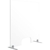 MasterVision GL0701392 23 5/8" x 35 7/16" Glass Free-Standing Frameless Register Shield