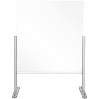 MasterVision DSP693041 25 5/8 inch x 33 1/2 inch Glass Free-Standing Register Shield