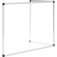 MasterVision GL0820910 47 1/4 inch x 35 7/16 inch Glass 2-Sided Desktop Divider / Safety Shield