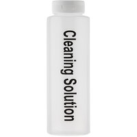 Tablecraft 10582 24 oz. Clear Squeeze Bottle with 38 mm Flip Lid and Cleaning Solution Imprint
