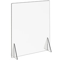 Cal-Mil 22137-31NW Barrier Solutions Clear Acrylic Free-Standing Register Shield - 31 11/16 inch x 40 inch