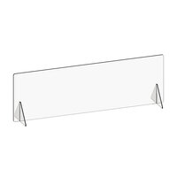 Cal-Mil 22168-47NW Barrier Solutions Clear Acrylic Free-Standing Register Shield - 47 inch x 15 inch
