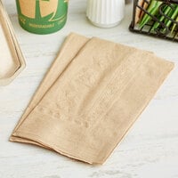 EcoChoice 2-Ply Natural Kraft Dinner Napkin 15 inch x 17 inch - 150/Pack