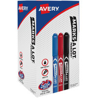 Avery® Marks-A-Lot® 29856 Bullet Tip Pen Style Permanent Marker, Color Assortment - 24/Box