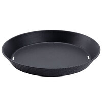 GET RB-891 12 inch Black Round Plastic Fast Food Basket - 12/Pack