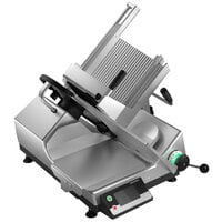 Bizerba GSP H I W-90-GCB 13 inch Manual Gravity Feed Meat and Cheese Slicer with Digital Portion Scale - 1/2 HP, 120V