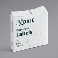 Noble Products 1 inch x 2 inch Permanent Blank Label - 500/Roll