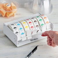 Noble Products Elevated 7-Slot Dispenser with 7 Removable Day of the Week Clock Label Rolls