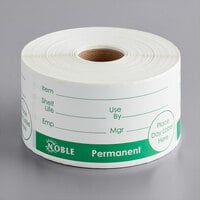 Noble Products 2" x 4" Permanent Green Universal Day of the Week Label - 500/Roll