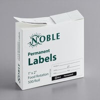Noble Products 1 inch x 2 inch Permanent Food Rotation Label - 500/Roll