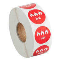 Point Plus Hot Permanent 1" Red Label - 1000/Roll
