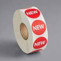 Point Plus New 1 inch Permanent Red Label - 1000/Roll