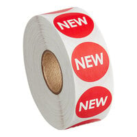 Point Plus New 1" Permanent Red Label - 1000/Roll