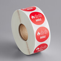Point Plus Mild Permanent 1 inch Red Label - 1000/Roll