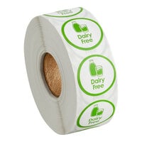 Point Plus "Dairy Free" Permanent 1" Green Label - 1000/Roll