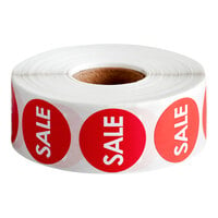 Point Plus Sale Permanent 1" Red Label - 1000/Roll
