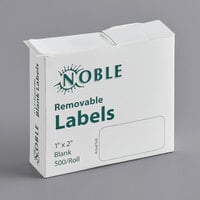 Noble Products 1 inch x 2 inch Removable Blank Label - 500/Roll