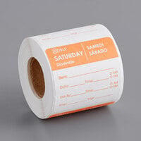 Noble Products Saturday 2 inch x 2 inch Dissolvable Day of the Week Label - 250/Roll