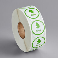 Point Plus Keto Permanent 1 inch Green Label - 1000/Roll