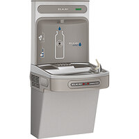 Zurn Elkay EZO8WSLK EZH2O Light Gray 8 GPH Wall Mount Non-Filtered Bottle Filling Station with Hands-Free Fountain - 115V - Chilled