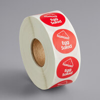 Point Plus Egg Salad Permanent 1 inch Red Label - 1000/Roll
