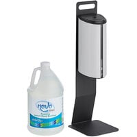 Lavex Janitorial White Metal Table Top Fixed Foaming Sanitizing Station