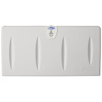 Foundations 100-EH Classic Series Gray Horizontal Baby Changing Station / Table with Dual Liner Dispenser and 2 Bag Hooks