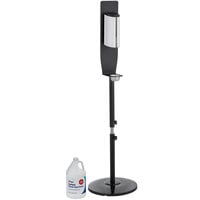 Lavex White Metal Adjustable Automatic Liquid Sanitizing Station