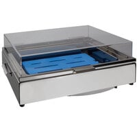 Bon Chef 22050 Magnifico Rectangular Stainless Steel Full Size Cold Chafer with Food Pan