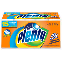 Plenty 2-Ply Ultra Premium Flex-A-Size Paper Towels, 90 Sheets/Roll - 15/Case