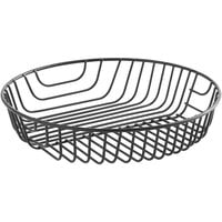 Acopa Round Black Wire Basket - 10 inch x 2 inch