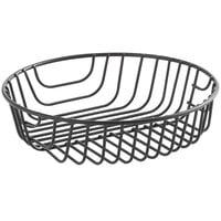 Acopa 8" x 2" Round Black Wire Basket