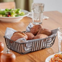 Hevea Wood Bread Basket with Handles 98 x 180 L x 310 W mm Bread Basket Pub H 