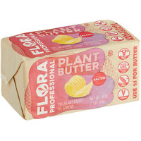 Flora Professional 1 lb. Plant-Based Vegan Salted Butter Brick   - 36/Case
