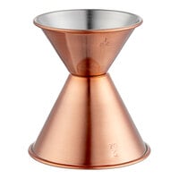 Acopa 1 oz. & 2 oz. Copper Classic Jigger