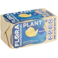 Flora Professional 1 lb. Plant-Based Vegan Unsalted Butter Brick   - 36/Case